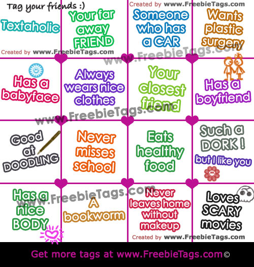 Tag your friends and my pals with colorful facebook tag picture