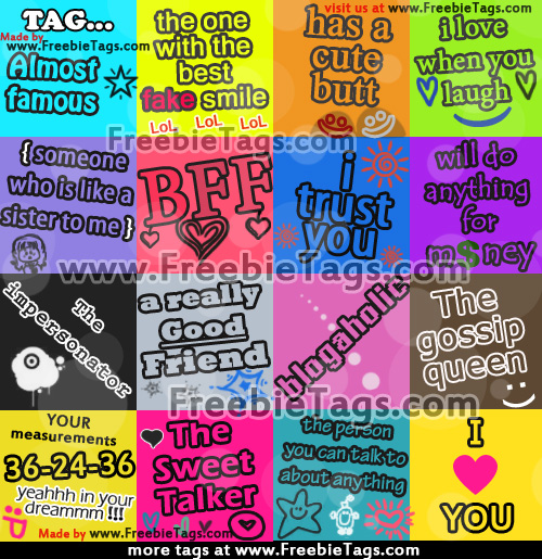 Tag your friends on facebook